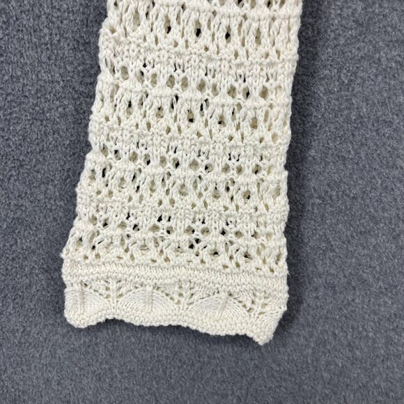 Stradivarius Sweater Womens Small Cropped Crochet Open Knit Bolero Cardigan boho - Picture 5 of 16